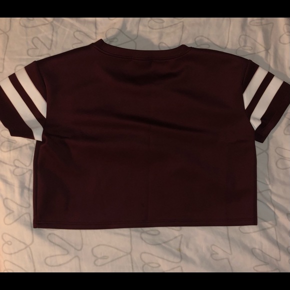 MAROON CROP TOP - Picture 3 of 4